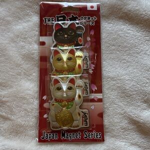 NWT Japan Magnet Series Lucky Cat Set Maneki Neko Japan Souvenir Kawaii Fridge